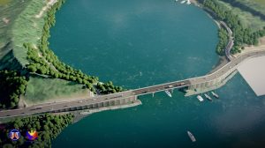 Perspective of the construction of the bridge from Barangay Benoni, Municipality of Mahinog to Barangay Maac, Municipality of Guinsiliban, Camiguin. (Photo courtesy of DPWH-10)