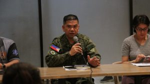 “Kami ang nag-propose kung clear na ang area at pwede na siyang insurgency free through a validation committee, being organized between AFP and PNP (We are the ones who proposed if the area is cleared and it can be called insurgency free through a validation committee, being organized between AFP and PNP),” LtCol Nelson Boticario said.