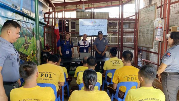 Ang Department of Labor and Employment-10 Camiguin Provincial Office bag-ohay nga naglunsad og entrepreneurship training alang sa siyam ka persons deprived of liberty sa Camiguin ubos sa Integrated Livelihood Program. (Litrato gikan sa DOLE Camiguin)