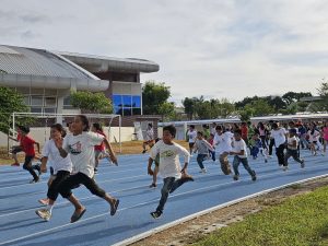 High school students learned to play with a team using balloons, teaching them teamwork during the National Children's Month celebration kickoff at the Xavier University Senior High School, Cagayan de Oro City, November 10, 2024. (Photo courtesy of RCWC-10)