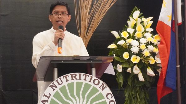 Reginaldo T. Guillen, Nutrition Program Coordinator and Officer in Charge, National Nutrition Council-10, shared during the Regional Nutrition Awarding Ceremony at Chali Resort Conference Center that the increased number of local government units nutrition focal points joining the monitoring and evaluation activities signals progress that is being made in addressing malnutrition in the region. (Photo courtesy of NNC-10)