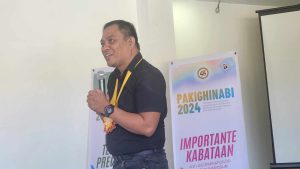 Barangay Iponan Councilor Rodel Reyes said Pakighinabi 2024 aims to promote awareness and equip the youth with knowledge on essential issues, such as media literacy, combating misinformation, and public health. (Photo: RTP/PIA-10)
