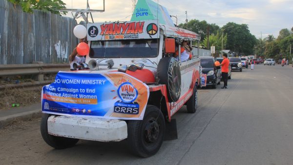Gender Advocates Normin, Inc. launched the 18-Day Campaign to End VAW on November 25 with a motorcade from Rodelsa Circle, Cagayan de Oro City, joined by national line agencies and local organizations. (Photo: RTP/PIA-10)