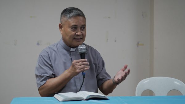 Rev. Msgr. Perseus Cabunoc, parish priest and rector of the Jesus Nazareno Parish-Shrine of the Black Nazarene, answers questions from the media in a press conference on January 6. Cabunoc notes that many parishes in nearby provinces are also celebrating the Feast of the Black Nazarene and Traslación, hence a lower turnout than in previous years. (Photo: DCC/PIA-10)