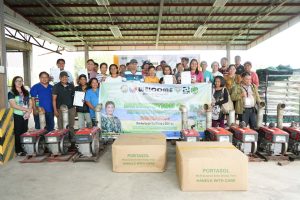 Farmers in Lanao del Norte received portable solar dryers and water pump engines. (Photo courtesy of PIO Lanao del Norte)